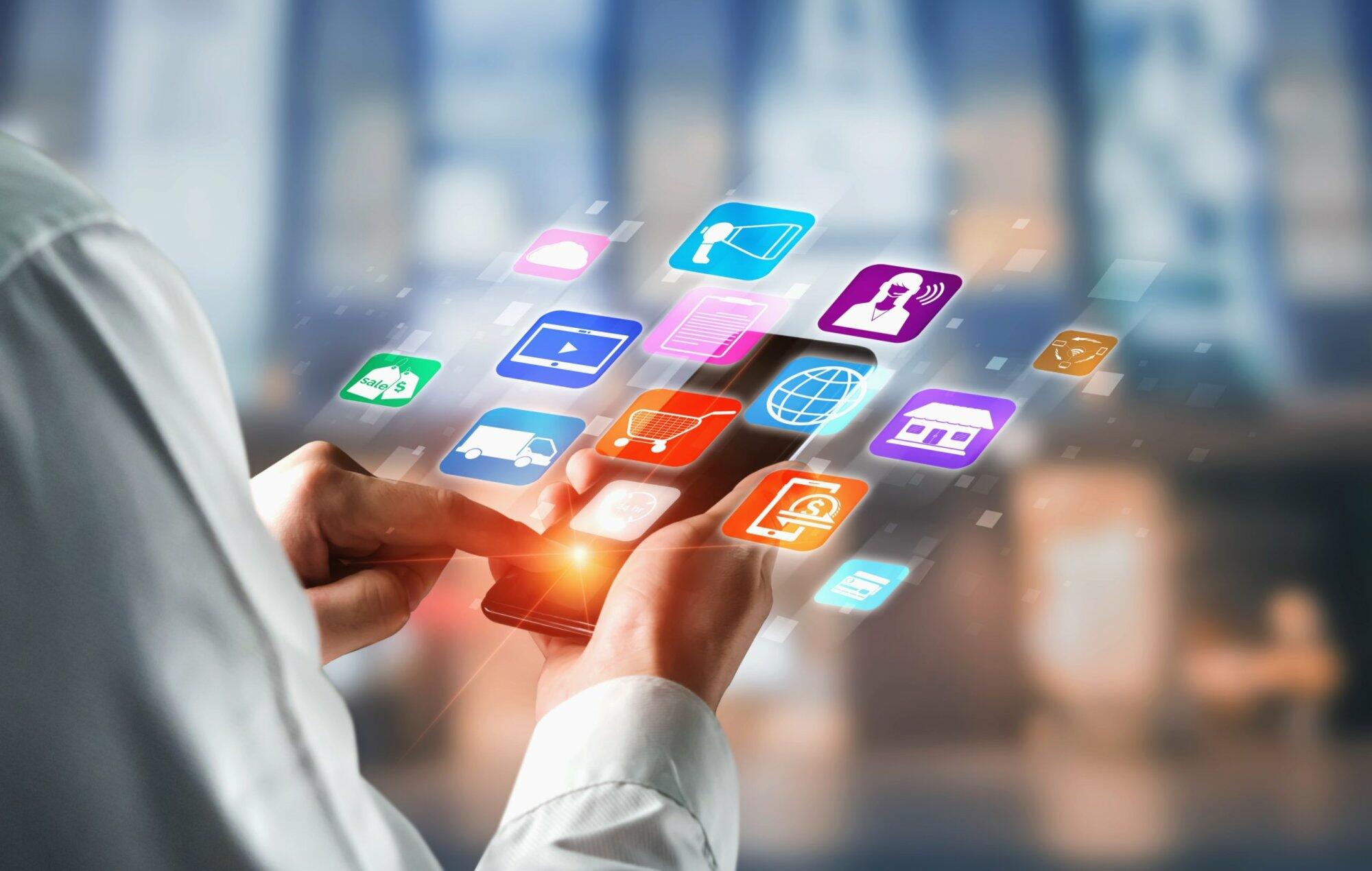 Omni channel technology of online retail business. Omni channel technology of online retail business. Multichannel marketing on social media network platform offer service of internet payment channel, online retail shopping and omni digital app.